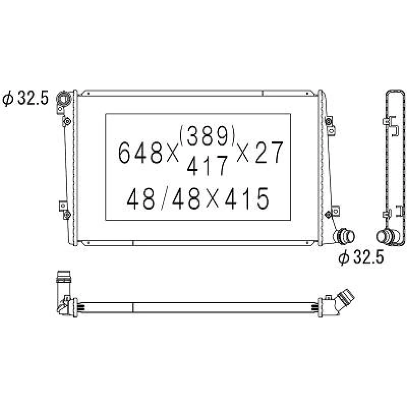 Image of Engine radiator DIEDERICHS DCM3454