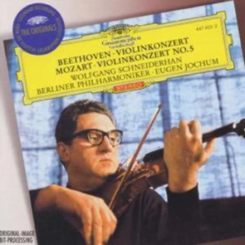 image of Beethoven Violin Concerto - Mozart Violin Concerto No. 5 Schne by Ludwig van Beethoven CD Album