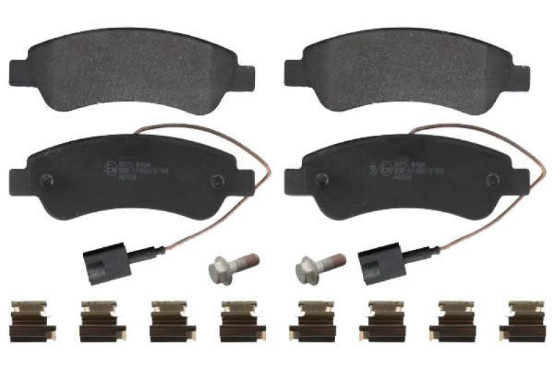 Image of SWAG 64 91 6956 Brake pad set Rear Axle, incl. wear warning contact, with fastening material Brake Pad Set,disc brake (402)
