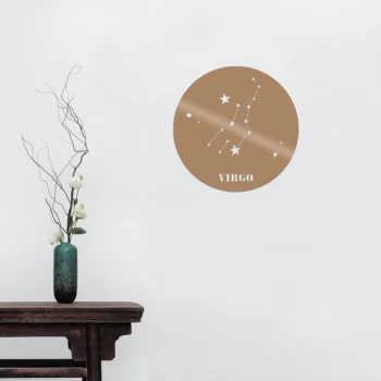 Image of V?rgo Horoscope - Copper Copper Decorative Metal Wall Accessory