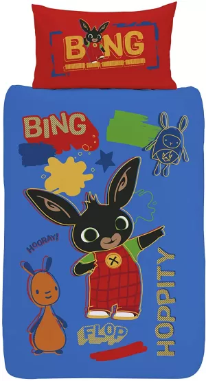 image of Bing Bunny Rebel Rules Reversible Single Duvet Cover