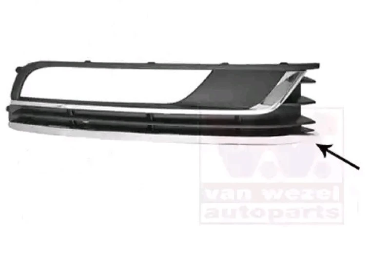 Image of VAN WEZEL 5740594 Bumper Grill Fitting Position: Right Front, with hole(s) for fog lights Ventilation Grille,bumper (244)
