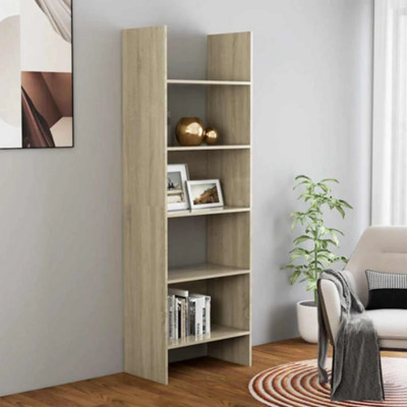 Image of VIDAXL Book Cabinet Sonoma Oak 60x35x180cm Engineered Wood Vidaxl 8720286352656