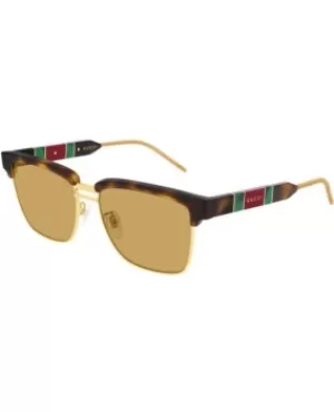 Image of Gucci Havana Acetate Rectangular Mens Sunglasses GG0603S-006 GG0603S-006