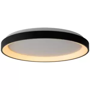 Image of Lucide VIDAL - Flush Ceiling Light - Ø48cm - LED Dim. - 1x38W 2700K - Black