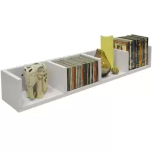 image of Techstyle Virgo 84 Cd / 56 DVD / Bluray / Media Wall Storage Shelf White