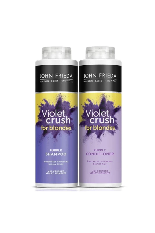 Image of John Frieda ''Shampoo & Conditioner' Duo Voilet Crush for Blondes 500ml Purple