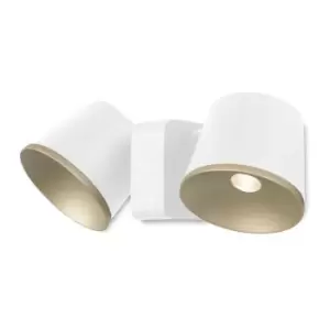 Image of Leds-C4 Drone - LED 2 Light Indoor Wall / Ceiling Light White, Gold