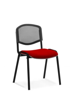 Image of ISO Black Frame Mesh Back Bespoke Colour Fabric - (Min Order Qty X 4) Post Box Red