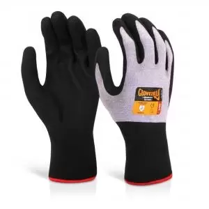 Image of Beeswift Glovezilla Nitrile Foam Nylon Glove Purple L Pack of 10