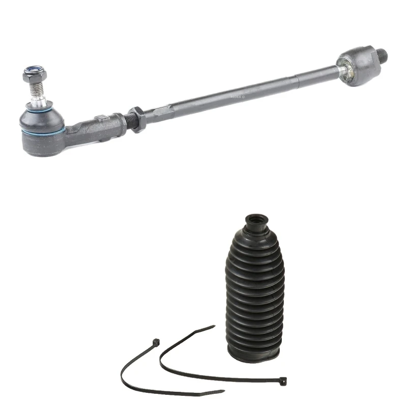 Image of RIDEX 284R0524 Tie Rod Front Axle Left, with steering bellows Rod Assembly (284)