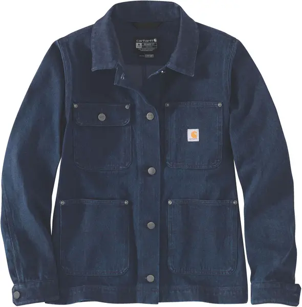 Image of Carhartt Relaxed Fit Denim Ladies Jacket, blue, Size S for Women