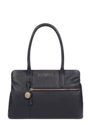 image of Pure Luxuries London Black 'Darby' Leather Handbag