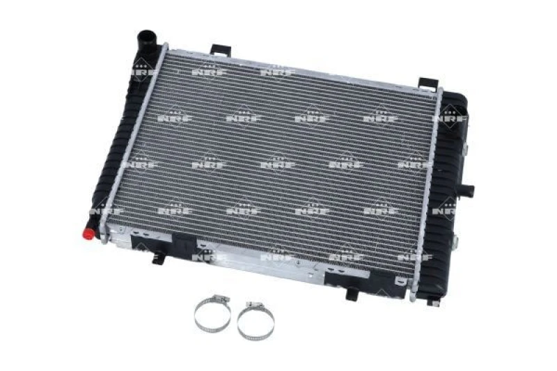 Image of NRF 50593 Engine radiator EASY FIT Brazed cooling fins, Aluminium, with mounting parts Aluminium Radiator,engine cooling (470)