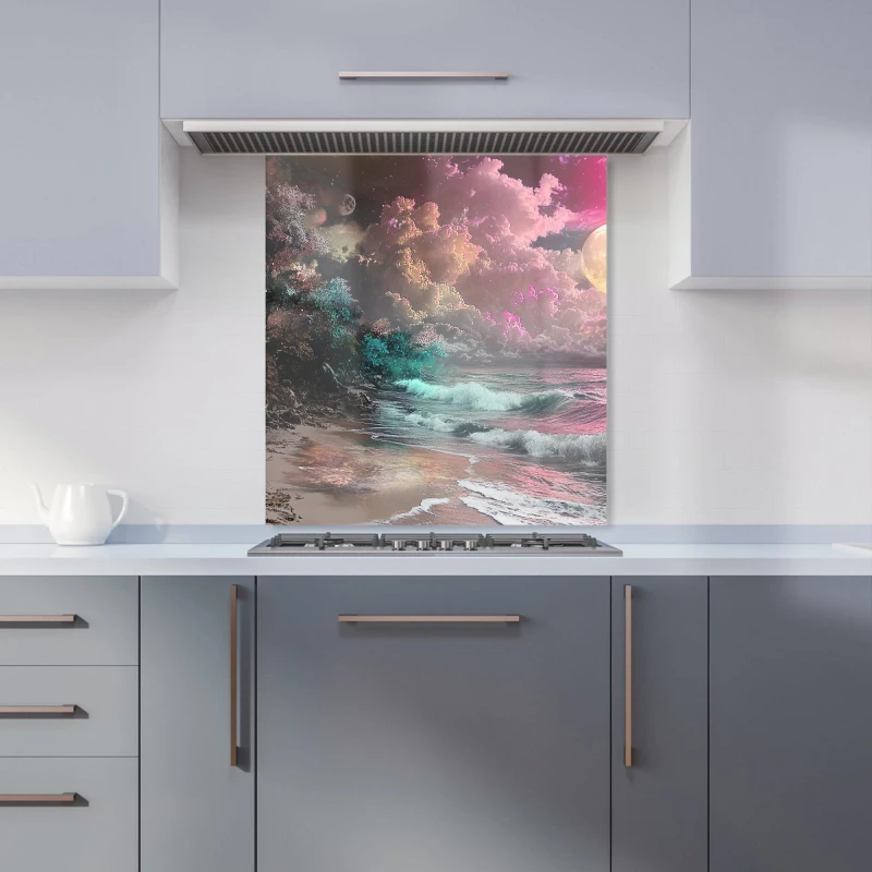 Image of Designer Kitchen Splashbacks Elena Sable: 00003 Kitchen Splashback Size: 600mm x 750mm Multicolor Unisex 600mm x 750mm