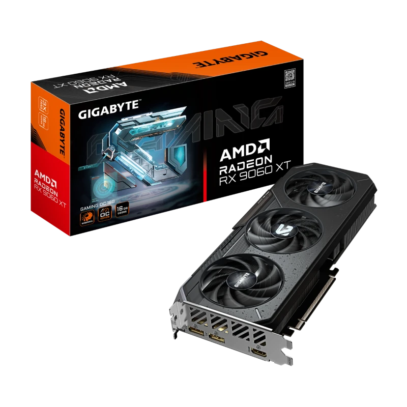 Image of Gigabyte Radeon RX 9060 XT GAMING OC 16G GDDR6 16GB Graphics Card - GV-R9060XTGAMING OC-16GD