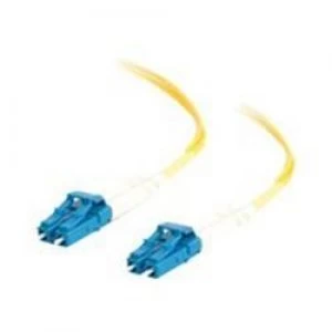 C2G 2m LC-LC 9/125 OS1 Duplex Singlemode PVC Fibre Optic Cable (LSZH) - Yellow