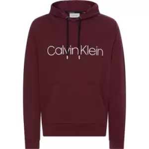 Image of Calvin Klein Cotton Logo Hoodie - Red