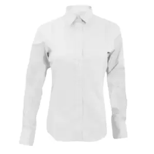 Image of Kustom Kit Ladies City Long Sleeve Blouse (12 UK) (White)