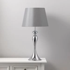 Samantha Grey Chrome Effect Table Lamp