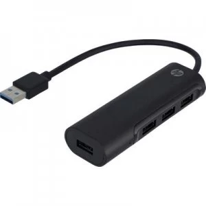 Image of HP 2UX22AAABB 4 ports USB 3.0 hub Black