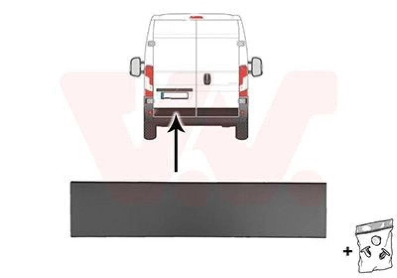 Image of VAN WEZEL Door moulding trim VAN WEZEL 0982431