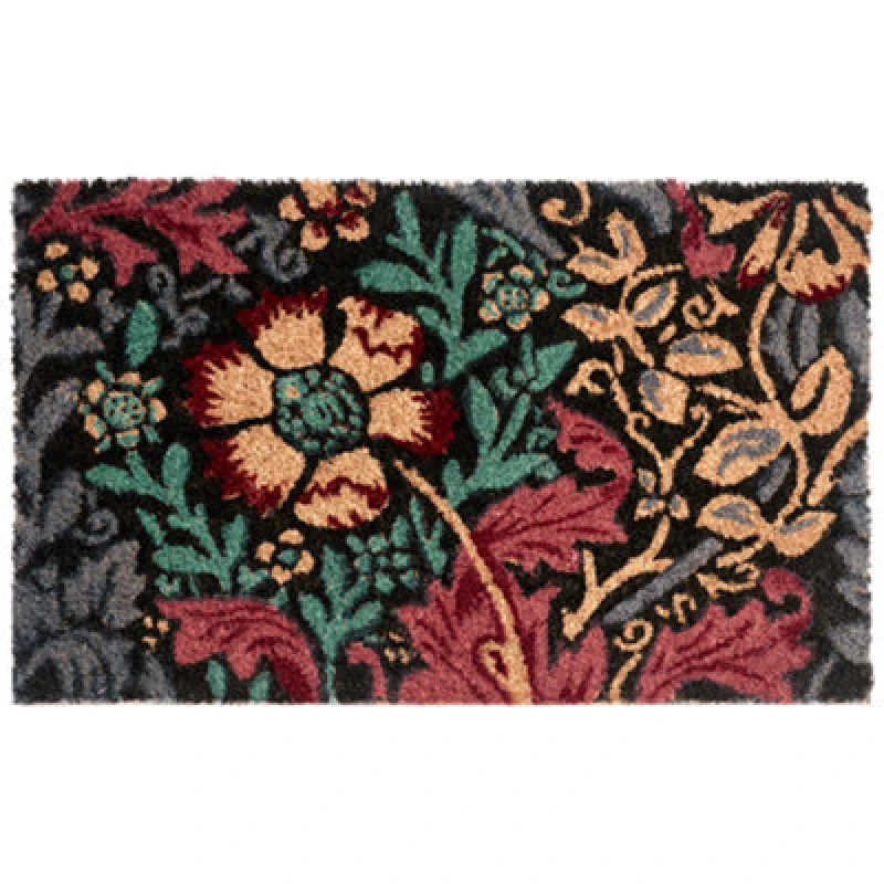 Image of Beliani Doormat Illiamna Multicolour 45 X 75cm Flower Coir