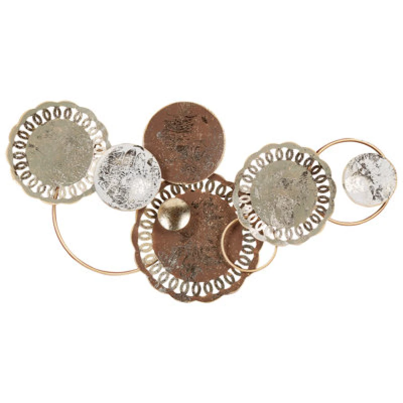 Image of Beliani Wall Decor Plutonium Metal 48cm Multicolour