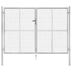 Image of Vidaxl Garden Gate Galvanised Steel 306X225cm Silver