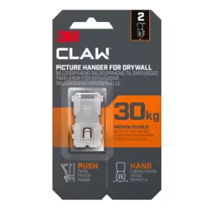 image of 3M Claw Drywall Picture Hanger (H)51mm (W)31mm, Pack Of 2