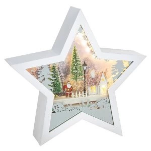 image of Snowtime Musical Star Santa Ornament