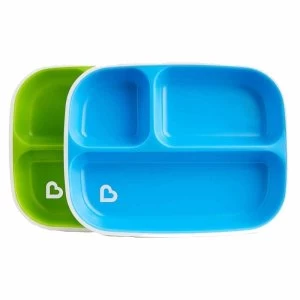 Image of Munchkin Splash Divider Plates Green/Blue