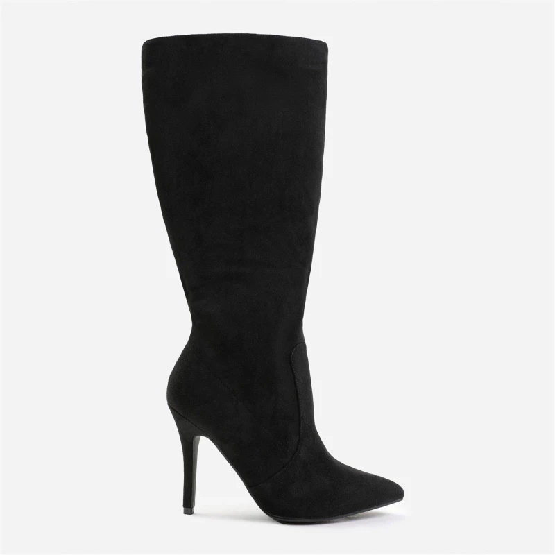 Image of Wheres That From Zoya High Heel Boot In Black Suede - Black LY Suede Black LY Suede 4