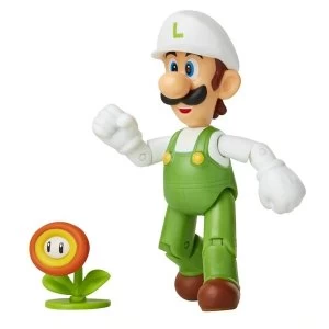 Image of Luigi with Fire Flower (World Of Nintendo Super Mario) Figure