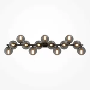 Image of Maytoni Maytoni Dallas Modern 13 Light Wall Lamp Black, Smoky Shade, G9