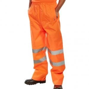 Image of BSeen Traffic Trousers Hi Vis Reflective Tape 2XL Orange Ref TENORXXL