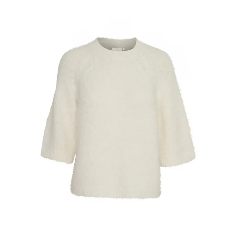 Image of Kaffe Womens crop sweater KAFFE Emilie Blanc Female XL