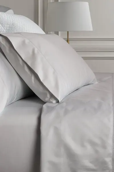 image of Sheridan 1000 Thread Count Cotton Sateen Fitted Sheet Grey