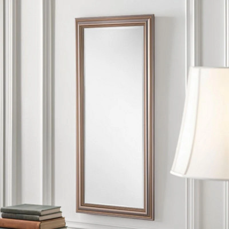Image of Yearn Mirrors Yearn Mirrors Classic Champagne Beaded Mirror 169x77.5cm in Silver Silver One Size Unisex 0716053065254