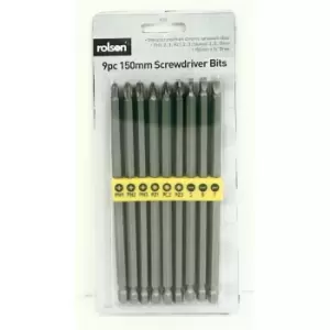 Image of Rolson 9 Piece x 150mm Bit Set