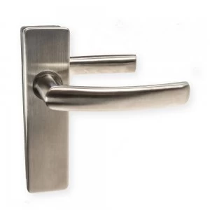 image of LocksOnline Luma Door Handle Set on Backplate