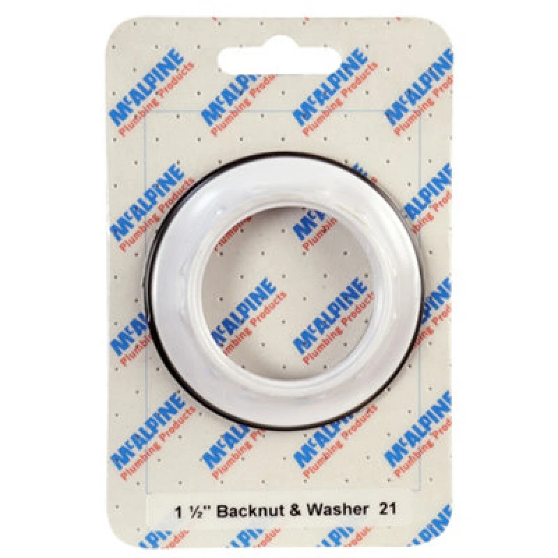 Image of McAlpine CARD-21 1.5" Backnut & Washer - BN2 White