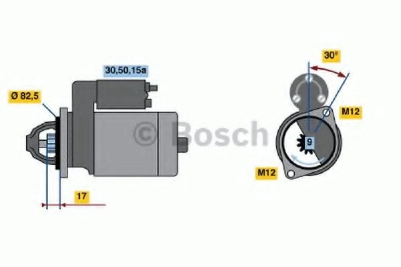 Image of Starter motor Bosch 0 986 016 330