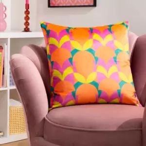 Image of Raeya Art Deco Cushion Neon, Neon / 45 x 45cm / Polyester Filled