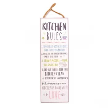 Image of Love Life Wall Plaque - Kitchen Rules 30cm