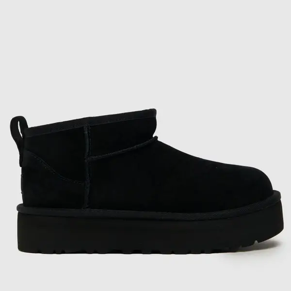 Image of UGG Black classic ultra mini platform Junior boots Black UK 13