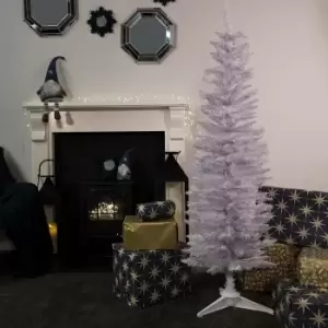 Image of 5ft (150cm) White Pencil Pine Christmas Tree with 236 Tips