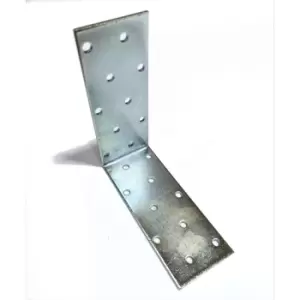 image of Moderix Strong Metal Strap Anchor Corner Brackets Galvanised - Size 95 x 95 x 40