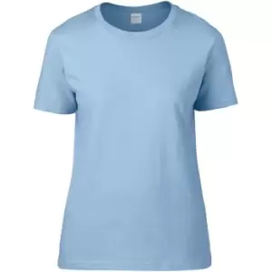 image of Gildan Ladies/Womens Premium Cotton RS T-Shirt (L) (Light Blue)