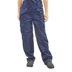 Image of Super Click Workwear Ladies Polycotton Trousers Navy Blue 48 Ref